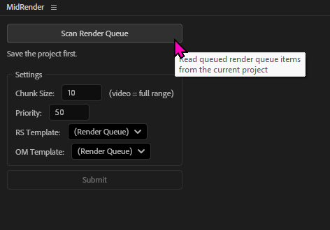 After Effects submitter